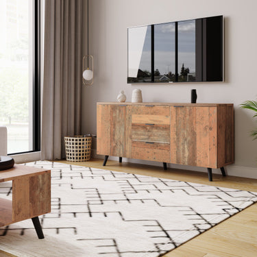 Cabinet With Adjustable Shelves with Three Drawers